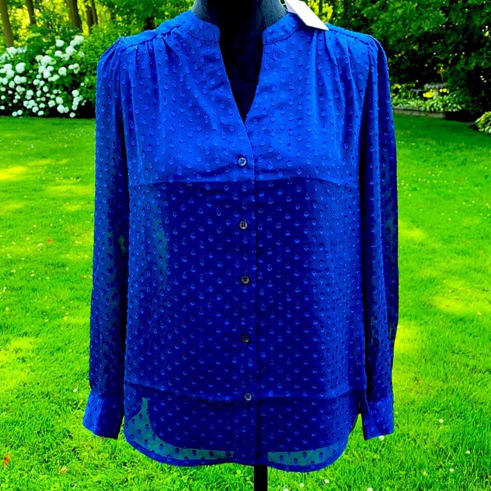 NWT Banana Republic Swiss Dot Blouse